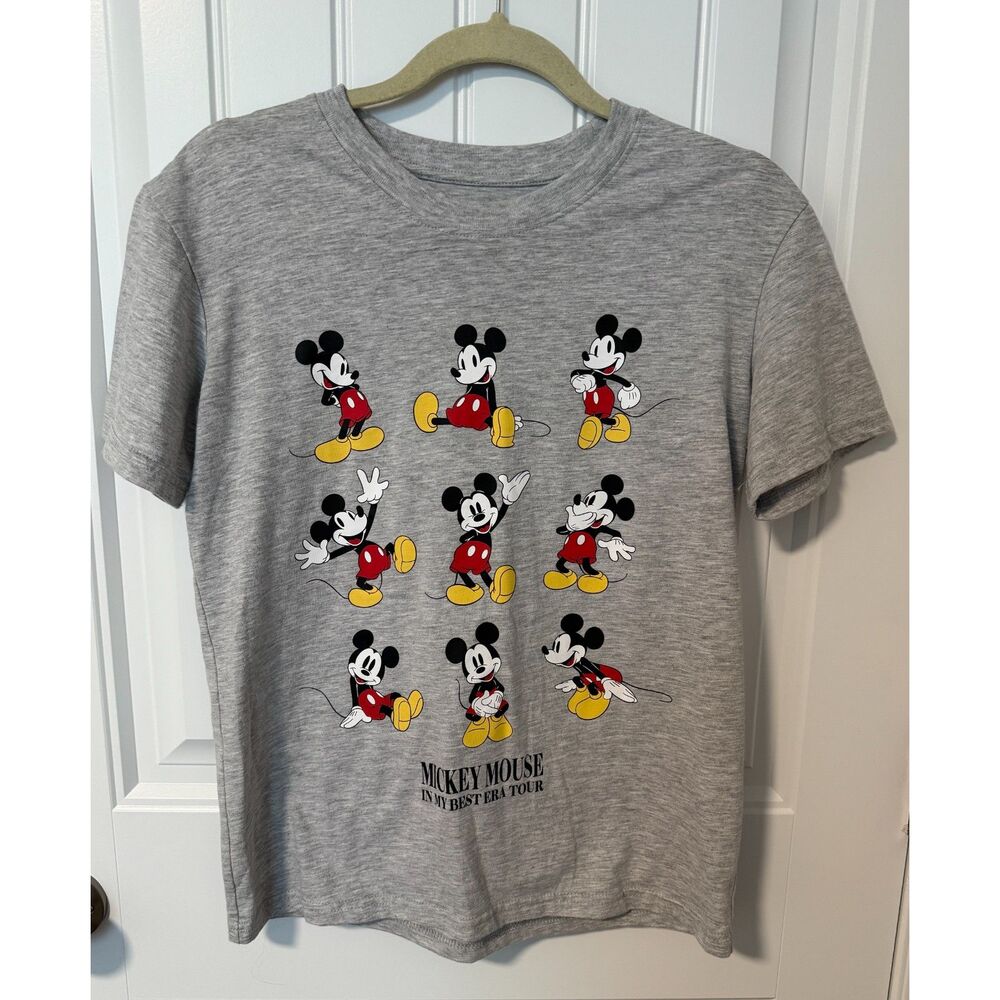 Lot of Two (2) Disney Mickey Mouse Size XS Gray T=Shirts Disney Mickey Mouse